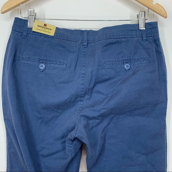Woolrich Blue Sunday Chino Pants Casual Relaxed Soft New Nwt Size 6 - Picture 6 of 16